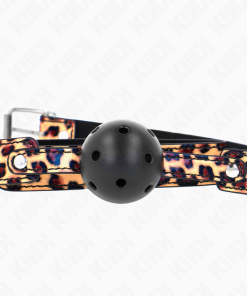 KINK - LEOPARD BREATHABLE BALL 4.5 CM GAG 65 x 2.5 CM