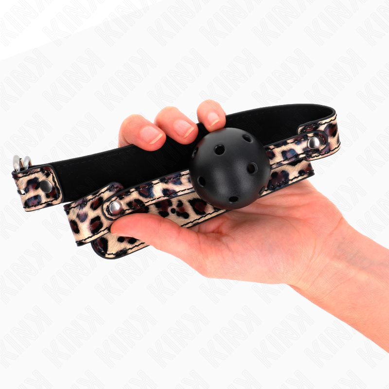 KINK - LEOPARD BREATHABLE BALL 4.5 CM GAG 65 x 2.5 CM - slika 3