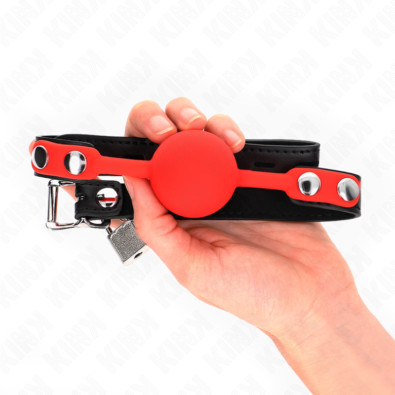 KINK - SILICONE BALL 4 CM GAG WITH LOCK 60 x 2 CM - slika 2