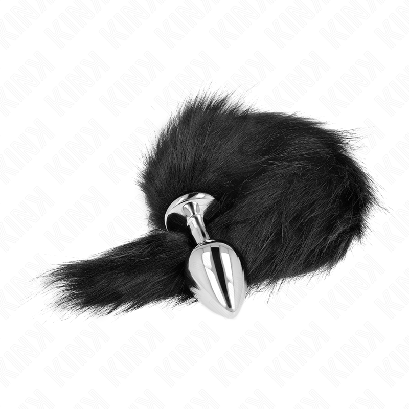 KINK - ANAL PLUG SIZE M 8 X 3.5 CM WITH SYNTHETIC TAIL 40 CM BLACK - slika 2