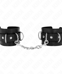 KINK - 3 D-RING WRIST RESTRAINTS ADJUSTABLE BLACK 17.5-25 CM X 6 CM