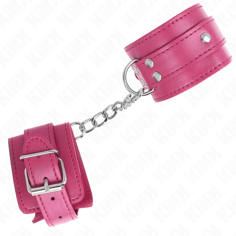 KINK - 3 D-RING WRIST RESTRAINTS ADJUSTABLE PINK 17.5-25 CM X 6 CM - slika 2