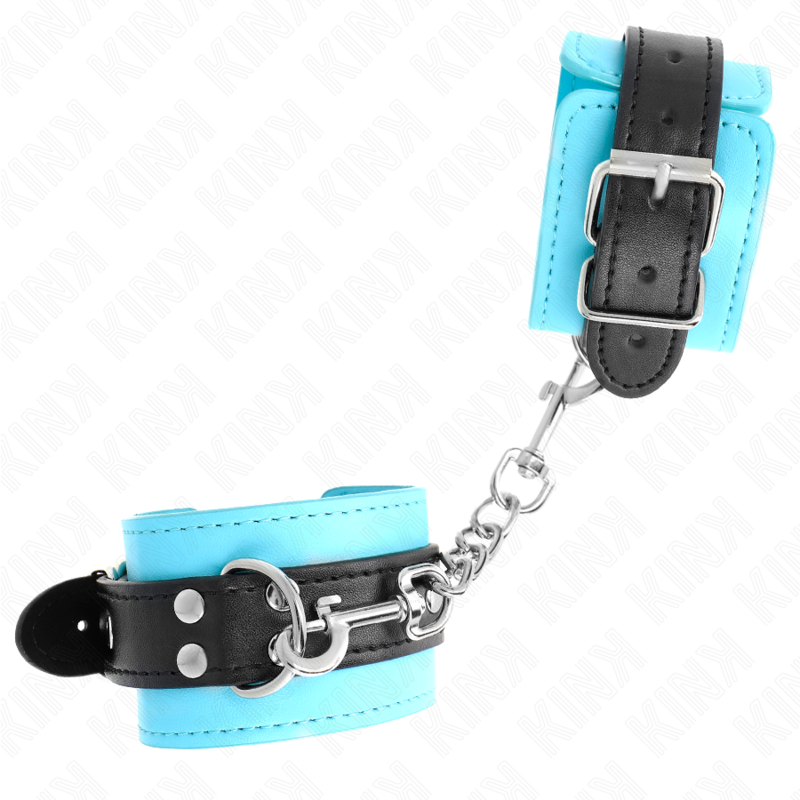 KINK - HOOK WRIST RESTRAINTS BLUE FUR LINED ADJUSTABLE 20-28 CM X 5.5 CM - slika 2