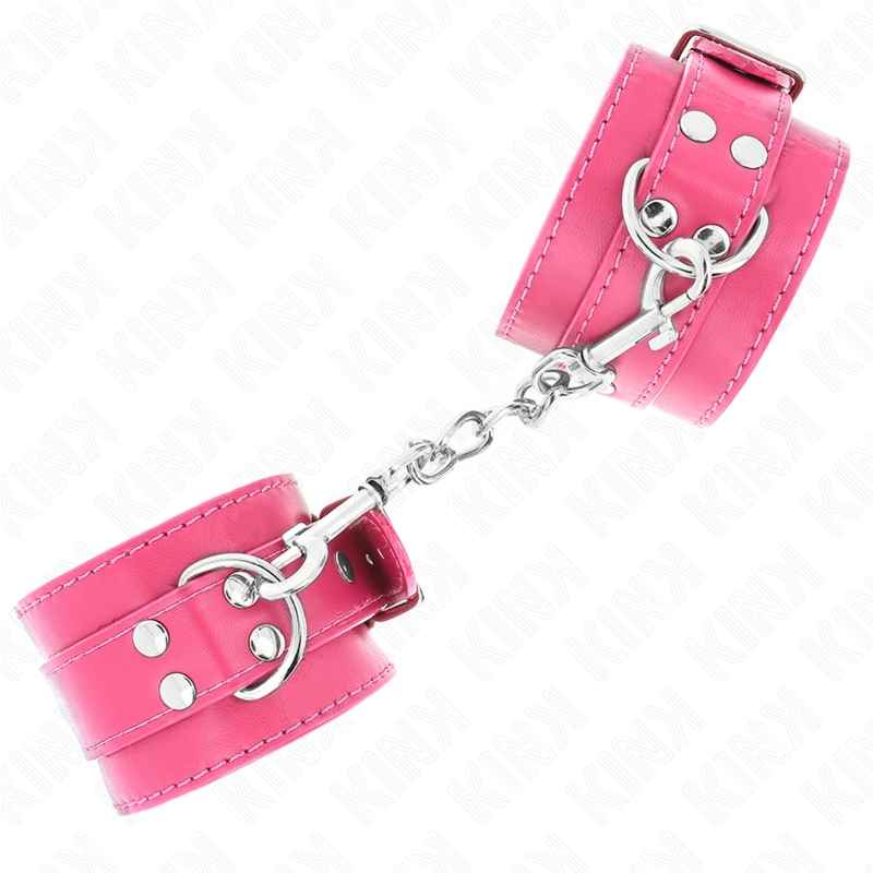 KINK - WRIST RESTRAINTS RASPBERRY ROSE WITH RASPBERRY ROSE LINING ADJUSTABLE 20-28 CM X 5.5 CM - slika 2