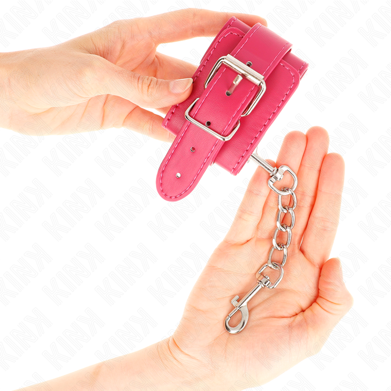 KINK - WRIST RESTRAINTS RASPBERRY ROSE WITH RASPBERRY ROSE LINING ADJUSTABLE 20-28 CM X 5.5 CM - slika 3