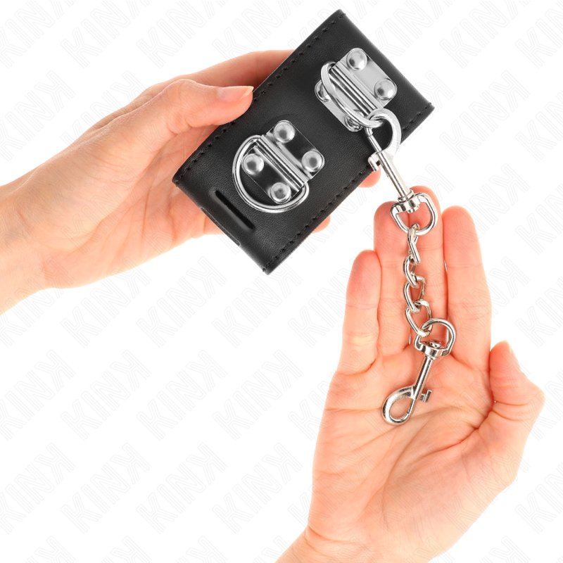 KINK - MULTIPOSITION WRIST RESTRAINTS WITH PADLOCK CLOSURE BLACK ADJUSTABLE 16-23 CM X 5.5 CM - slika 3