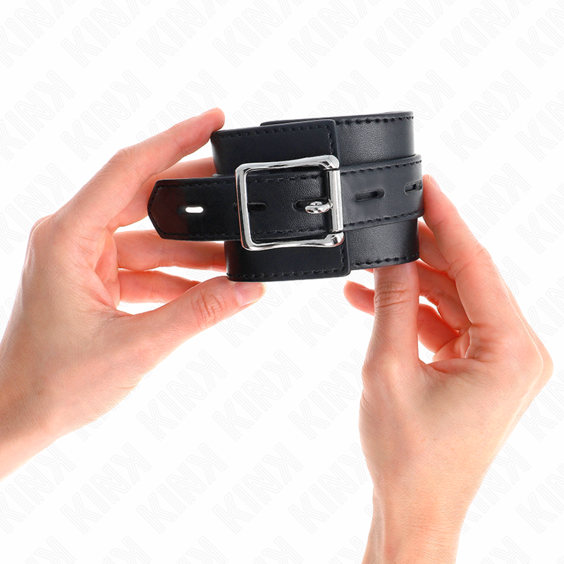KINK - WRIST RESTRAINTS BLACK WITH BLACK BELT ADJUSTABLE 17-28 CM X 6 CM - slika 3
