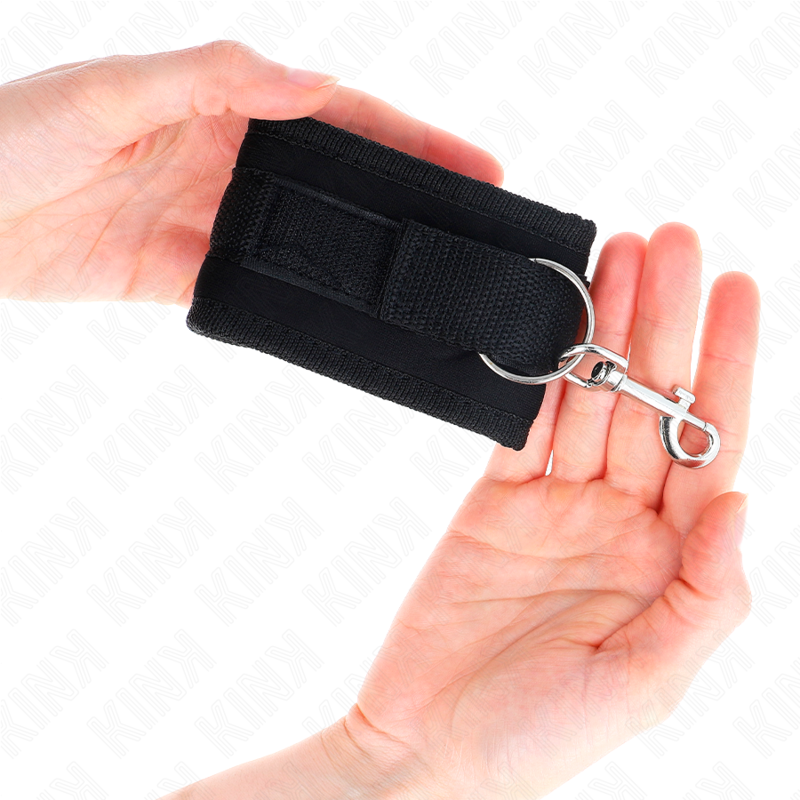 KINK - NYLON BIND HOOKLOOP WRIST RESTRAINTS BLACK MODEL 2 ADJUSTABLE 18-35 CM X 6 CM - slika 3
