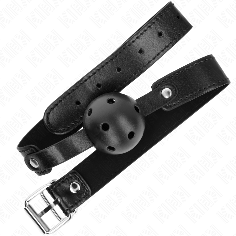 KINK - BLACK BREATHABLE BALL 4.5 CM GAG 65 x 2.5 CM - slika 2