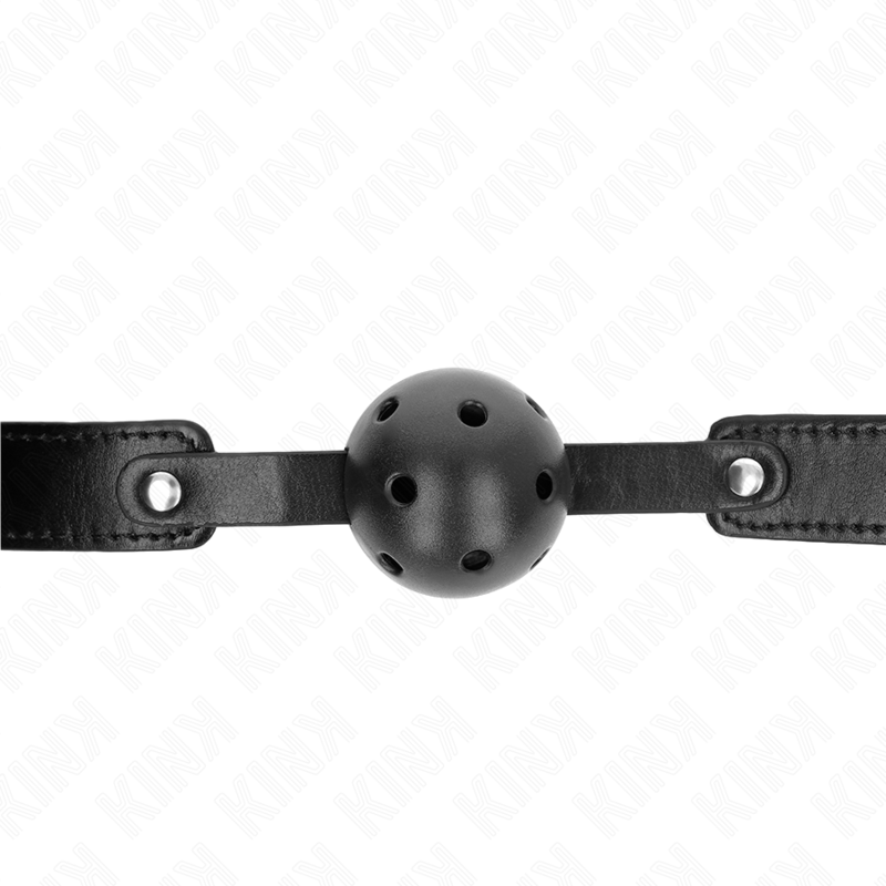 KINK - BLACK BREATHABLE BALL 4.5 CM GAG 65 x 2.5 CM - slika 3