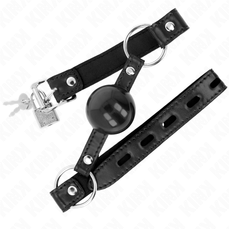 KINK - BLACK TPE BALL 4 CM GAG 60 x 2 CM - slika 2