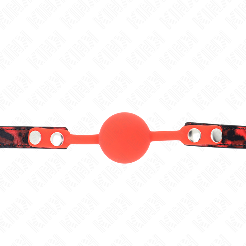 KINK - MODEL 2 SILICONE BALL 4 CM GAG WITH LOCK 60 x 2 CM - slika 3