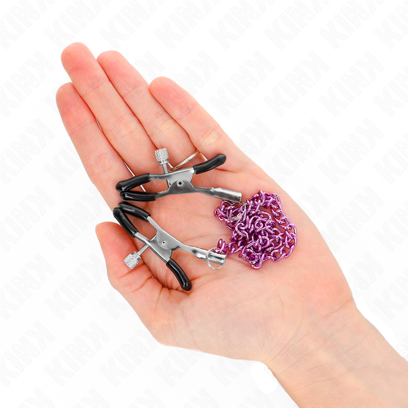 KINK - CHAIN NIPPLE CLAMPS PURPLE 30 CM - slika 2