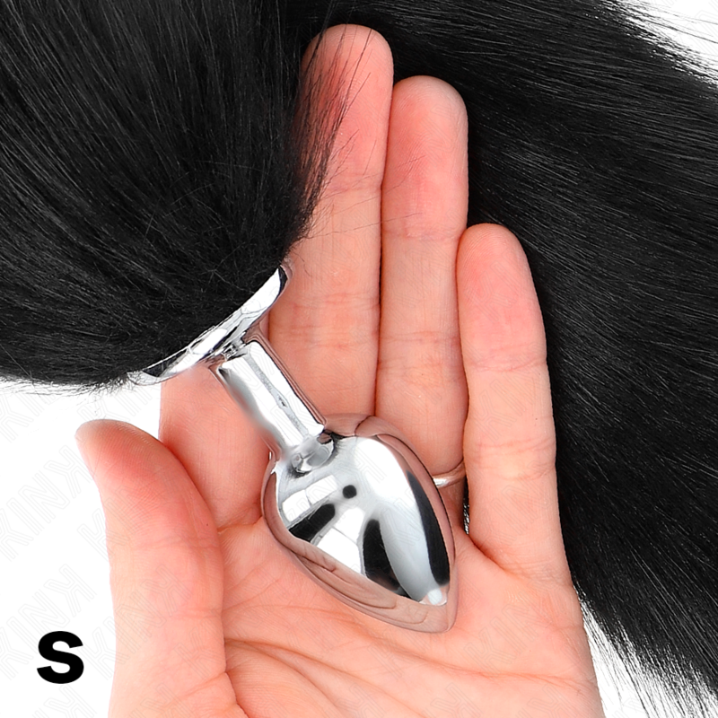 KINK - ANAL PLUG SIZE S 7 X 3 CM WITH SYNTHETIC TAIL 40 CM BLACK - slika 3