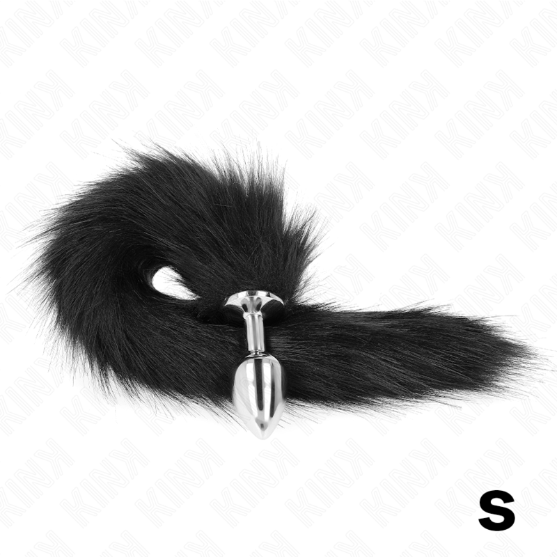 KINK - ANAL PLUG SIZE S 7 X 3 CM WITH SYNTHETIC TAIL 40 CM BLACK - slika 2