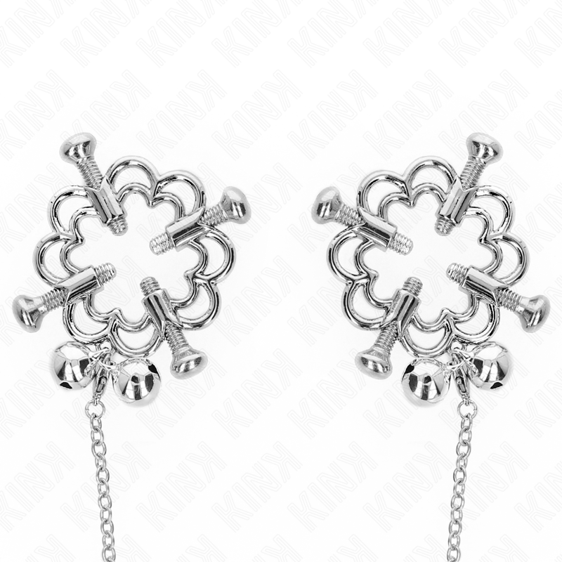 KINK - METAL FLOWER NIPPLE CLAMPS WITH CHAIN - slika 2