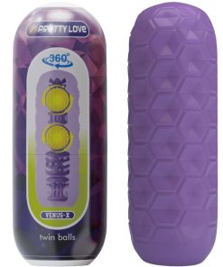 PRETTY LOVE - TWIN BALLS MALE MASTURBATOR PURPLE