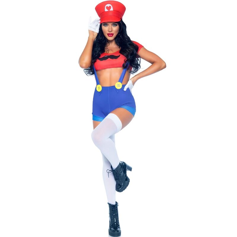 LEG AVENUE - SEXY COSTUME MARIO BROS RED/BLUE S - slika 2