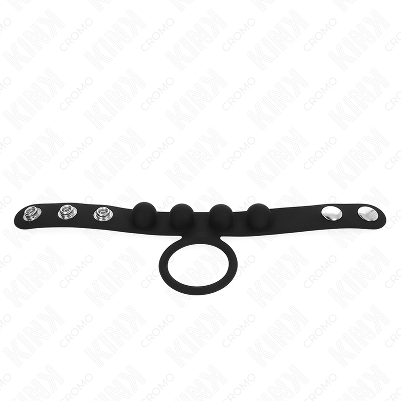 KINK - LEATHER PENIS RING 3.5 CM WITH PRESSURE CLOSURE 23 X 2 CM - slika 3