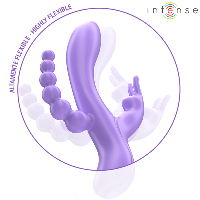 INTENSE - MIKO TRIPLE VIBRATOR RABBIT STIMULATOR ANAL 7 VIBRATIONS PURPLE - slika 3