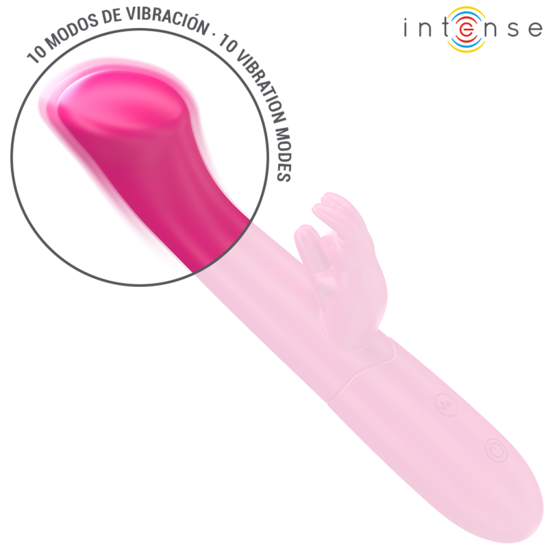 INTENSE - JULIETA RABBIT VIBRATOR 18.6 CM 10 VIBRATIONS PINK - slika 3