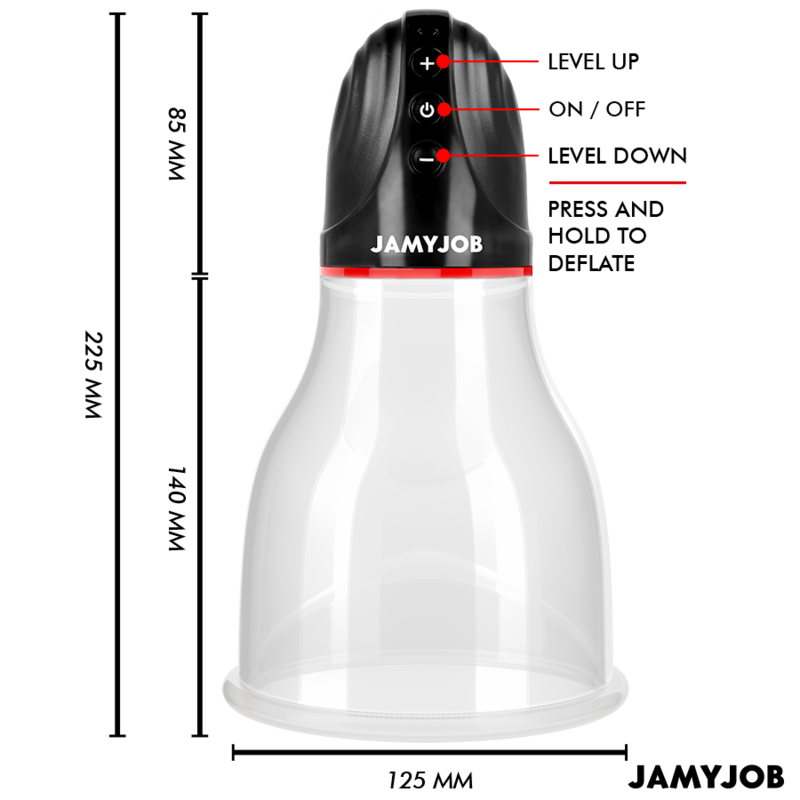 JAMYJOB - XPAND LITE AUTOMATIC TESTIC PUMP 3 SUCTION LEVELS GREY - slika 3
