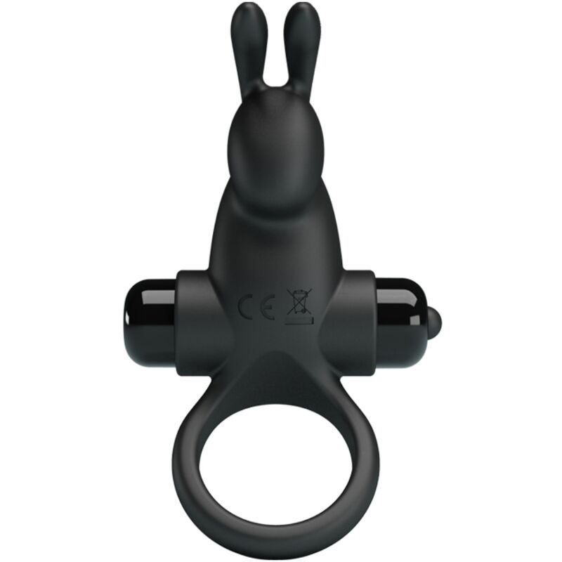 PRETTY LOVE - VIBRATING RING + RABBIT CLITORIS STIMULATOR 10 VIBRATIONS BLACK - slika 2