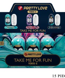 PRETTY LOVE - VENUS X 15 SILICONE MALE MASTURBATORS WHITE