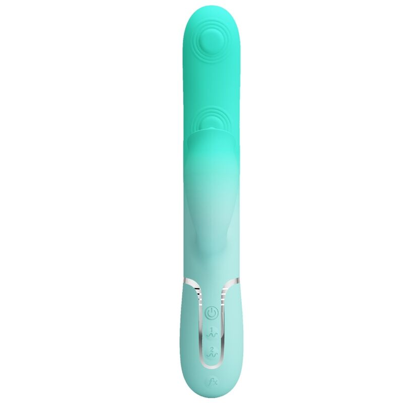 PRETTY LOVE - GIGI MULTIFUNCTION RABBIT VIBRATOR AQUA GREEN - slika 3