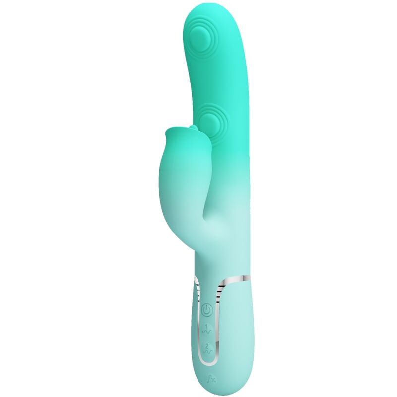 PRETTY LOVE - GIGI MULTIFUNCTION RABBIT VIBRATOR AQUA GREEN - slika 2