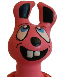 CONDOMERIE - HANDPAINTED NOVELTY CONDOMS LAUGHING PINK HARE