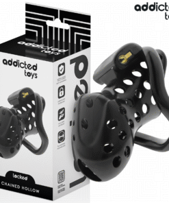 ADDICTED TOYS LOCKED - CHAINED HOLLOW PENIS CAGE 10.5 CM