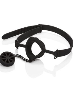 CALEXOTICS - SCANDAL GAG WITH BLACK SILICONE PLUG