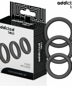 ADDICTED TOYS - SET OF FLAT SILICONE RINGS