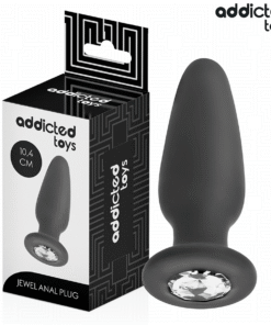 ADDICTED TOYS - ANAL PLUG WITH JEWEL SILICONE SIZE M 10.4 CM