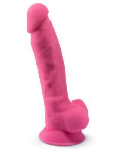 SILEXD - MODEL 1 REALISTIC PENIS PREMIUM SILICONE SILEXPAN FLUORESCENT PINK 17.5 CM