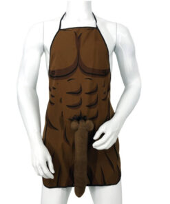 DIABLO PICANTE - MUSCULAR APRON WITH 3D PENIS IN BROWN TONE