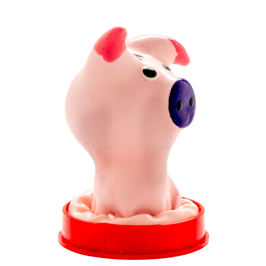 CONDOMERIE - HANDPAINTED NOVELTY CONDOMS PIG HEAD - slika 2