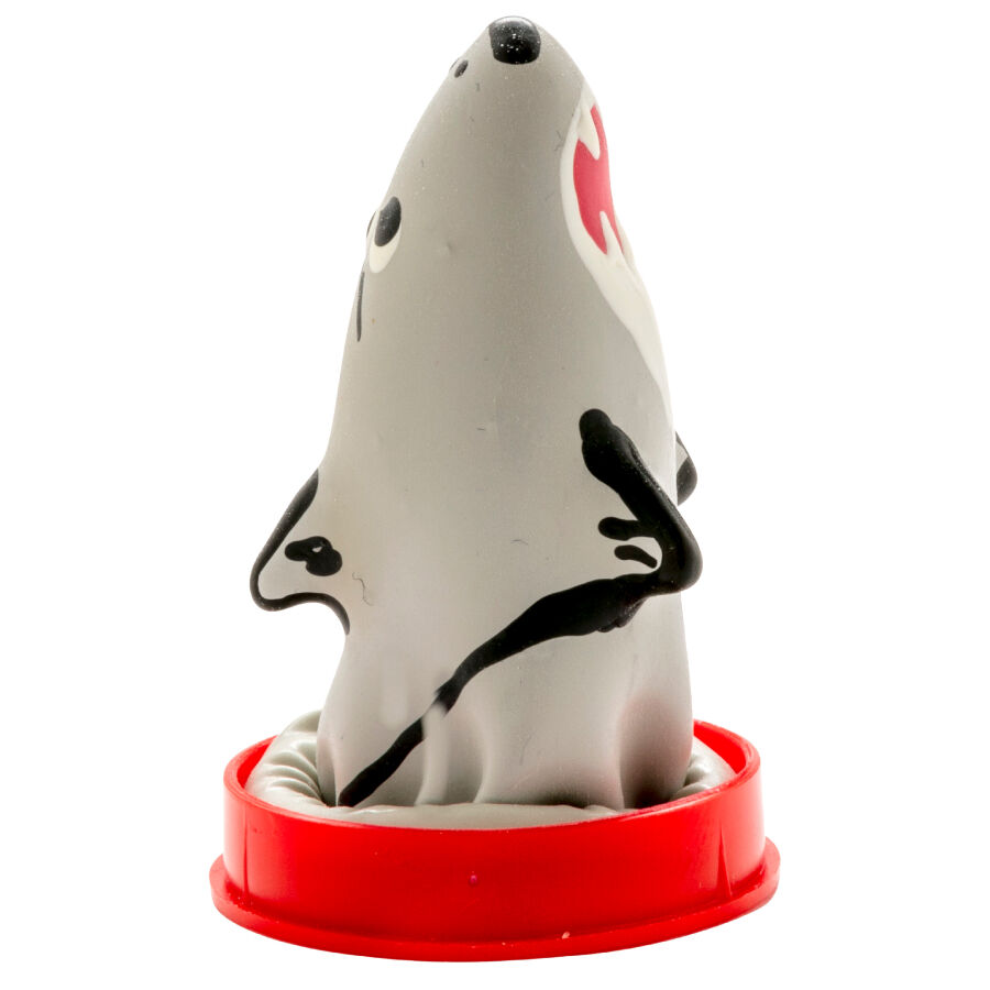 CONDOMERIE - HANDPAINTED NOVELTY CONDOMS SHARK MODEL 1 - slika 2