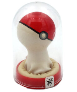 CONDOMERIE - HANDPAINTED NOVELTY CONDOMS POKEBALL RED-WHITE