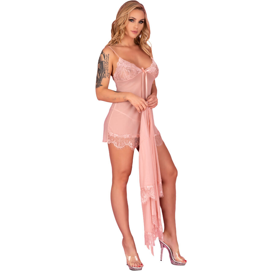 LIVCO CORSETTI FASHION - HYEONA 1710 BABYDOLL + TANGA ROSA S - slika 3