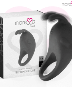 MORESSA BRAD PREMIUM SILIKONSKI POLNILNI VIBRATOR - ČRNI