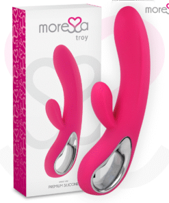 MORESSA TROY PREMIUM SILIKONSKI POLNILNI VIBRATOR - ROZA