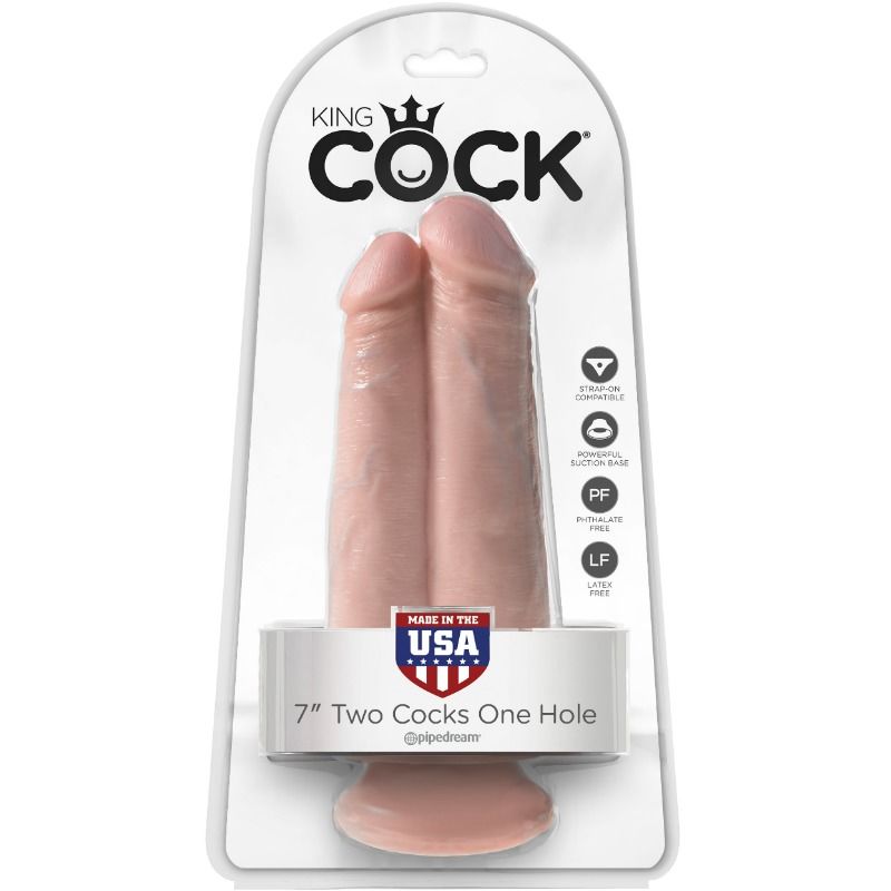 KING COCK - TWO COCKS ONE HOLE 20.3 CM - slika 3