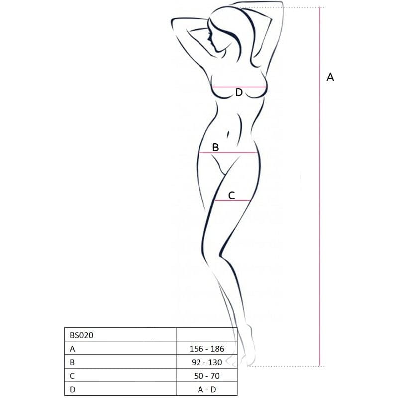 PASSION WOMAN BS020 BODYSTOCKING WHITE ONE SIZE - slika 2