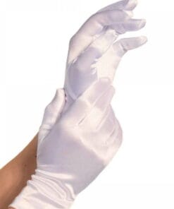 LEGAVENUE SATIN GLOVES WHITE