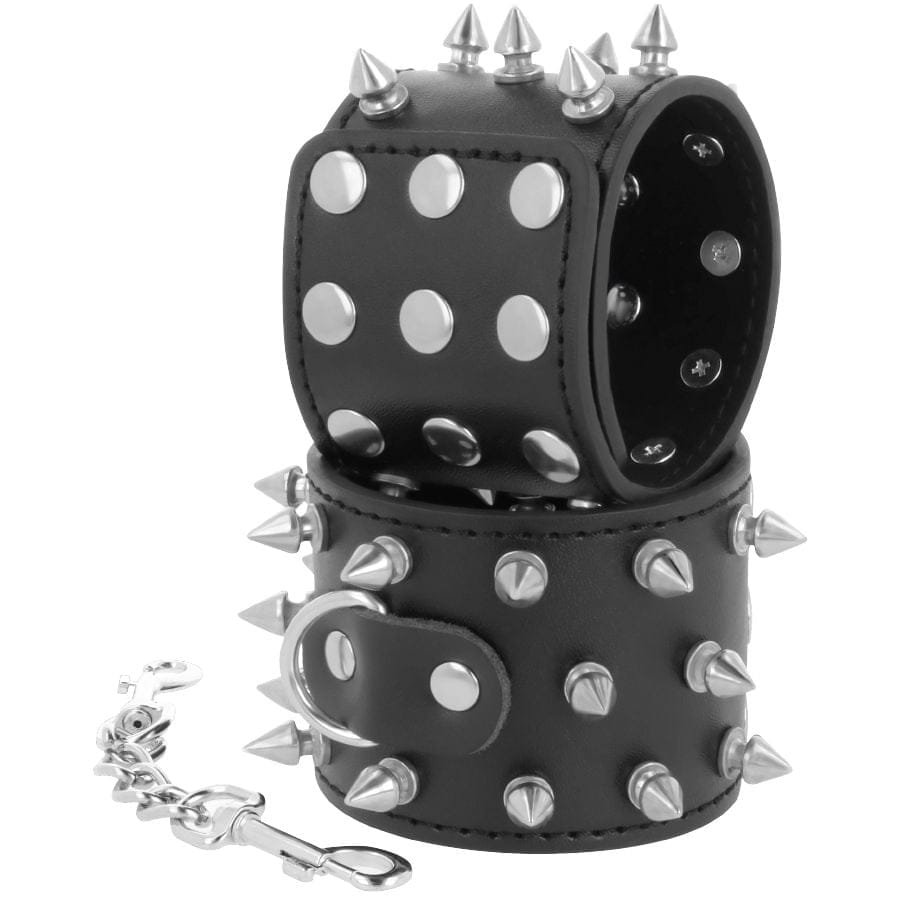 DARKNESS KULLS AND BONES HANDCUFFS WITH SPIKES - slika 2