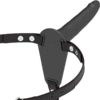 FETISH SUBMISSIVE POSTROJ S SILIKONSKIM DILDOM 15 CM - ČRNI