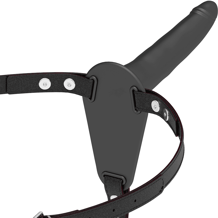FETISH SUBMISSIVE POSTROJ S SILIKONSKIM DILDOM 15 CM - ČRNI