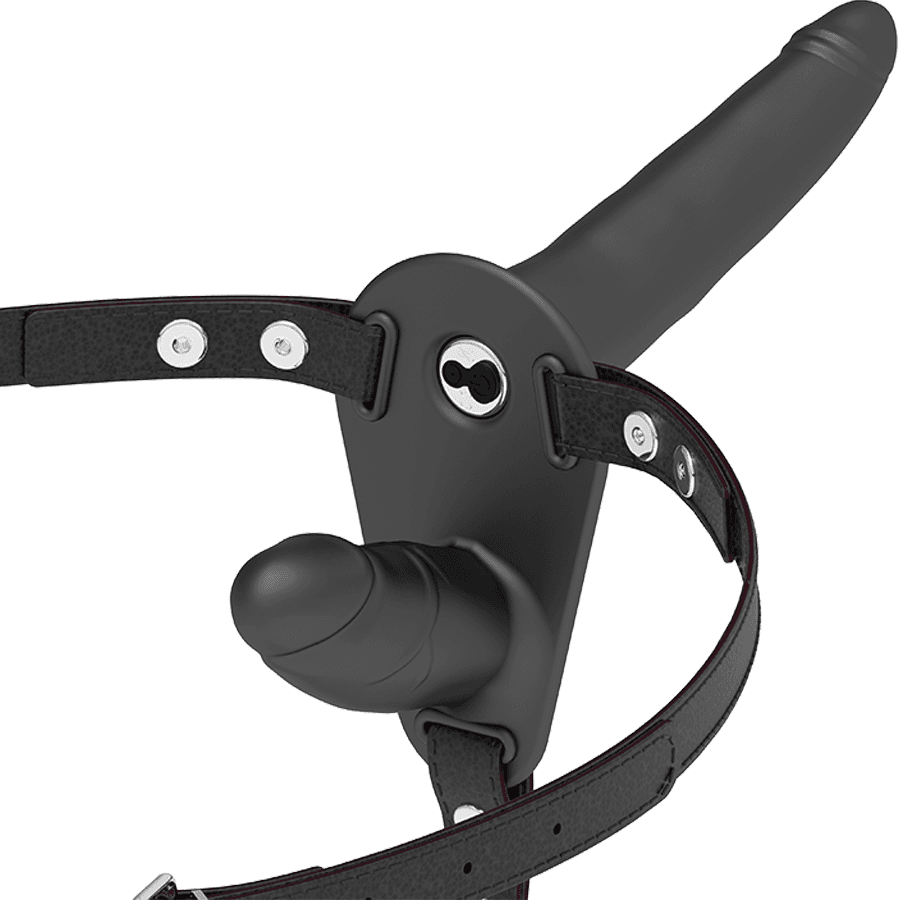 FETISH SUBMISSIVE VIBRATOR Z DVEMA PASOVOMA - ČRNI